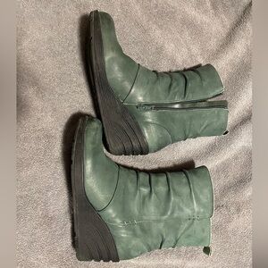 Miz Mooz Leather Wedge Boots